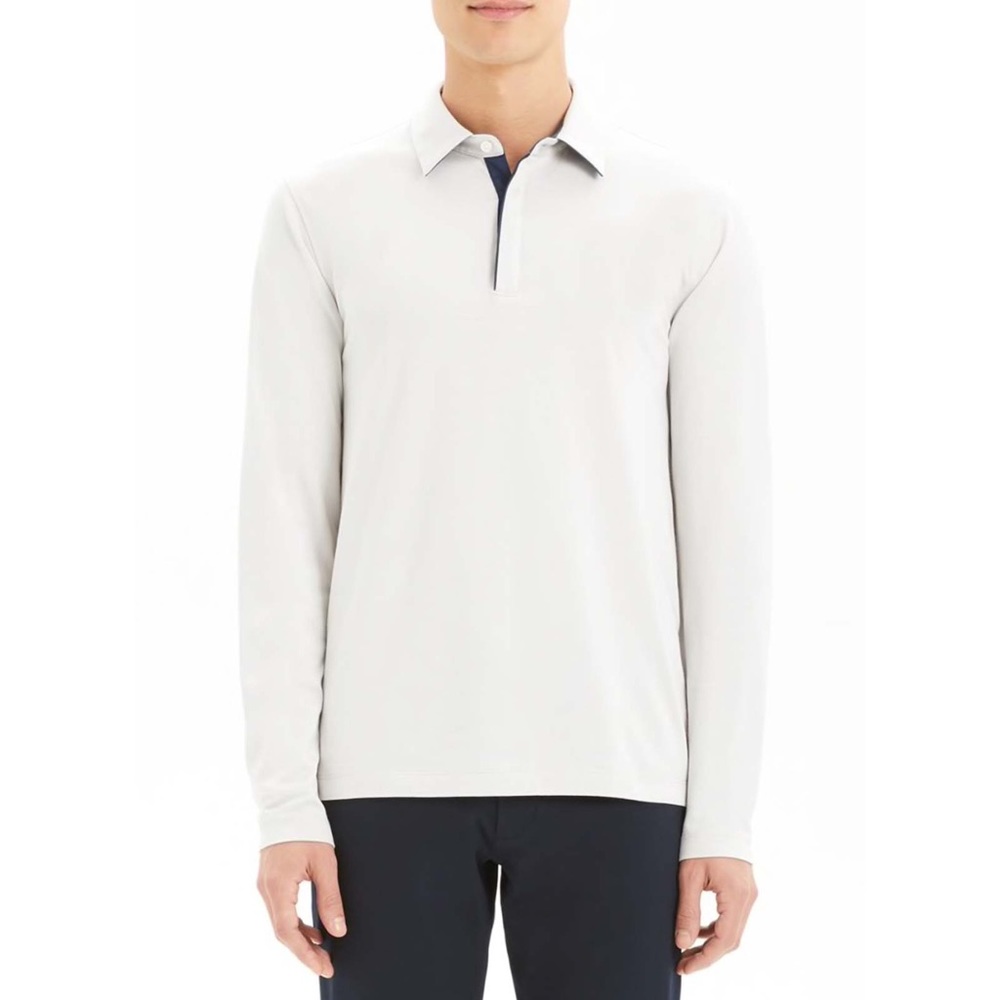 Theory Sartorial Incisive Long-Sleeve Polo Shirt
